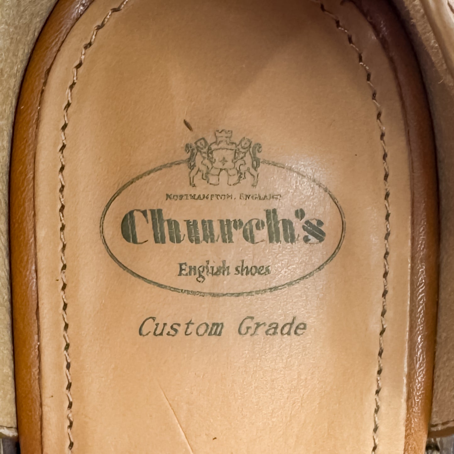 Church's England Tan Woven Leather Kelsey Flat Sandals Shoes EU38.5 ~ AU7.5 [NEW]