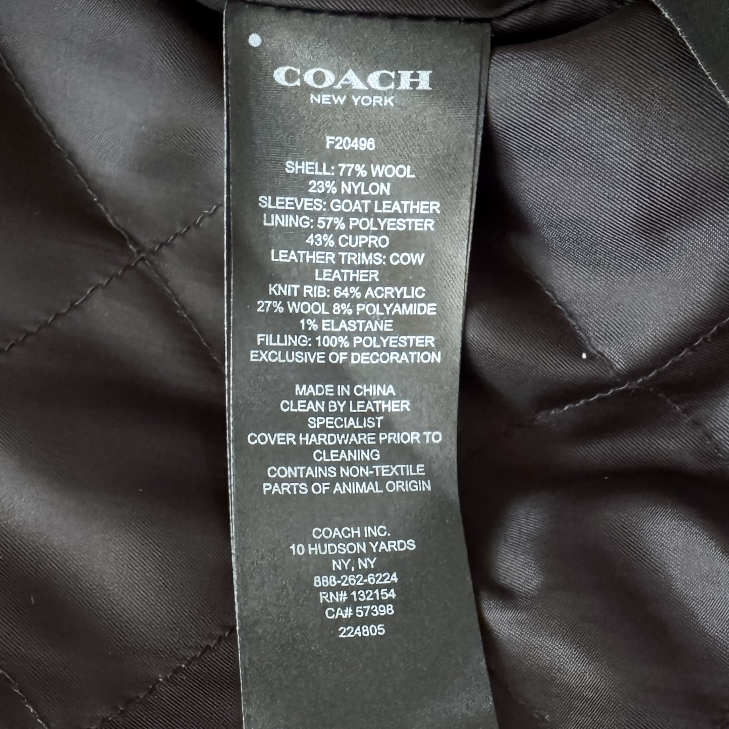 Coach Red Wool & Leather New York Varsity Jacket XS ~ Small ~ AU8