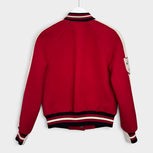 Coach Red Wool & Leather New York Varsity Jacket XS ~ Small ~ AU8