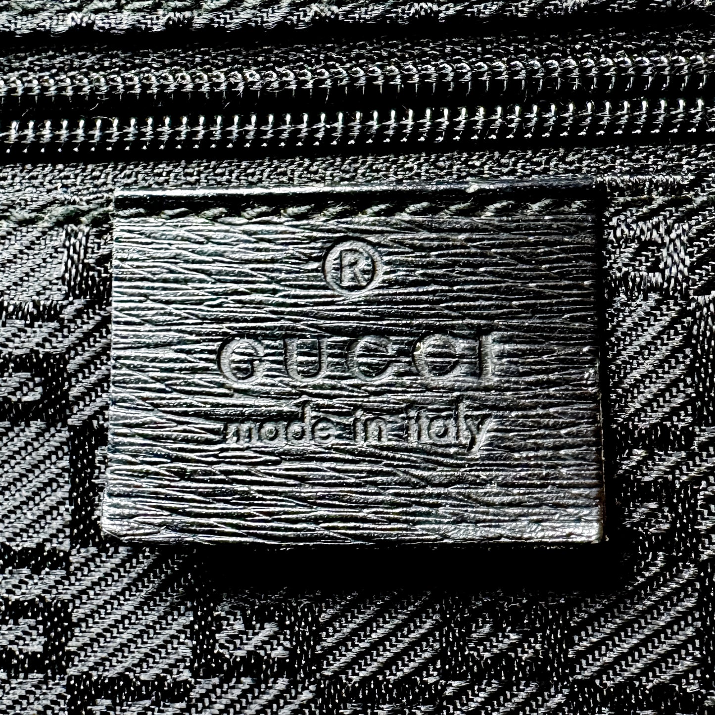 Gucci Y2K Black Canvas & Leather Handbag [Vintage Tom Ford Era]