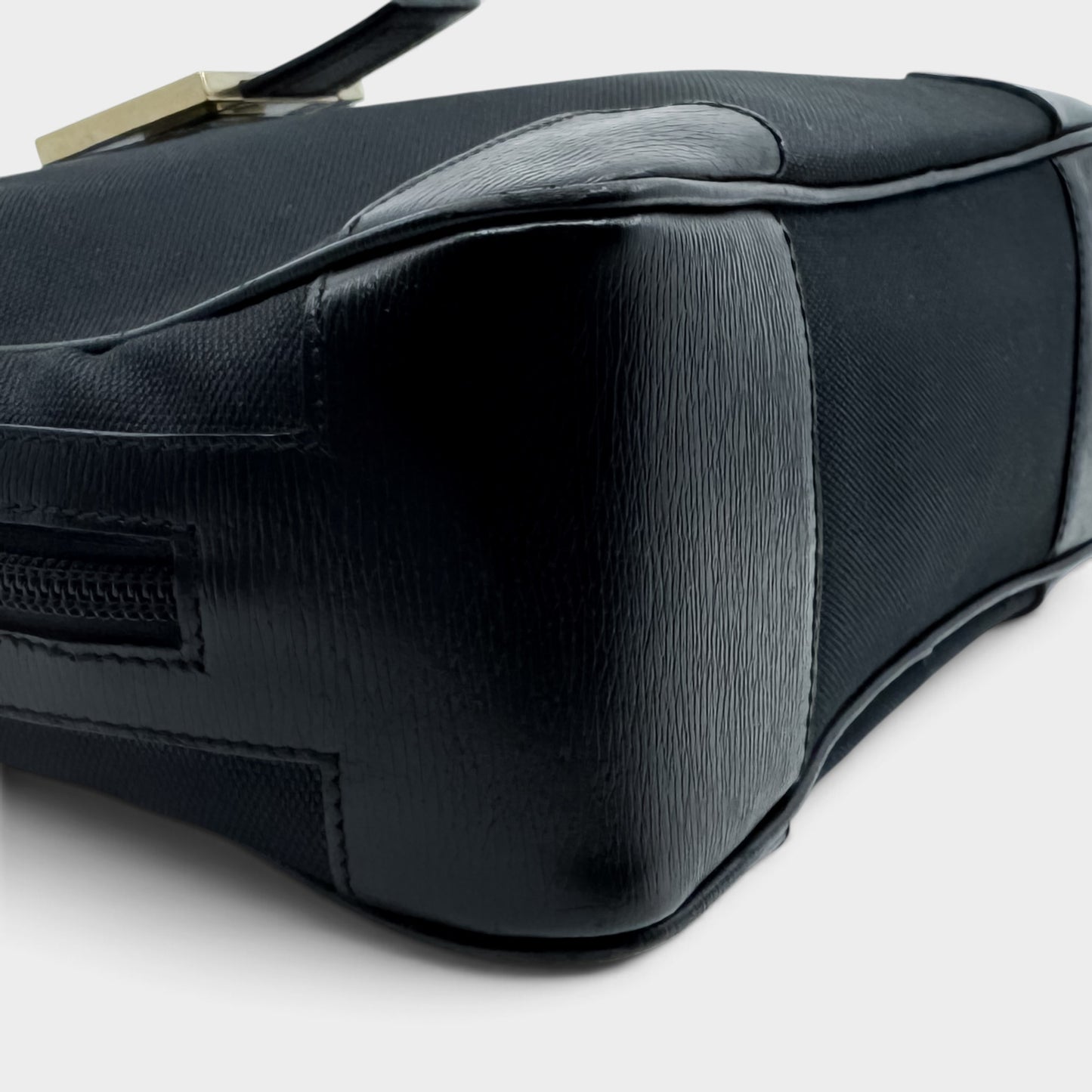 Gucci Y2K Black Canvas & Leather Handbag [Vintage Tom Ford Era]