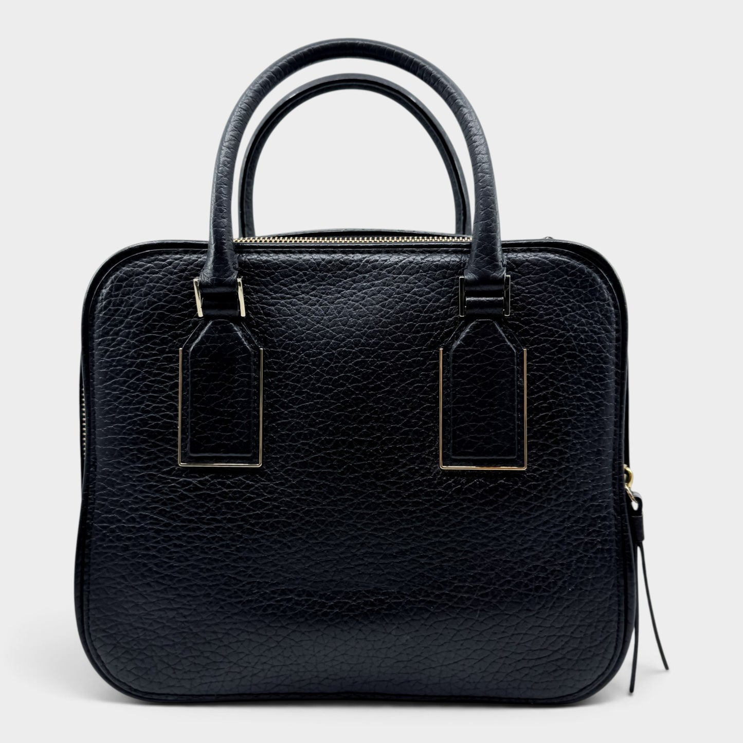 Kate Spade Black Grained Leather Cecil Court Elia Satchel Bag