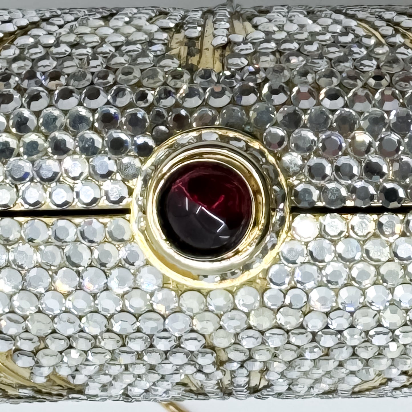 Judith Leiber Vintage Gold Starburst Box Minaudiere Clutch Bag [Rare]