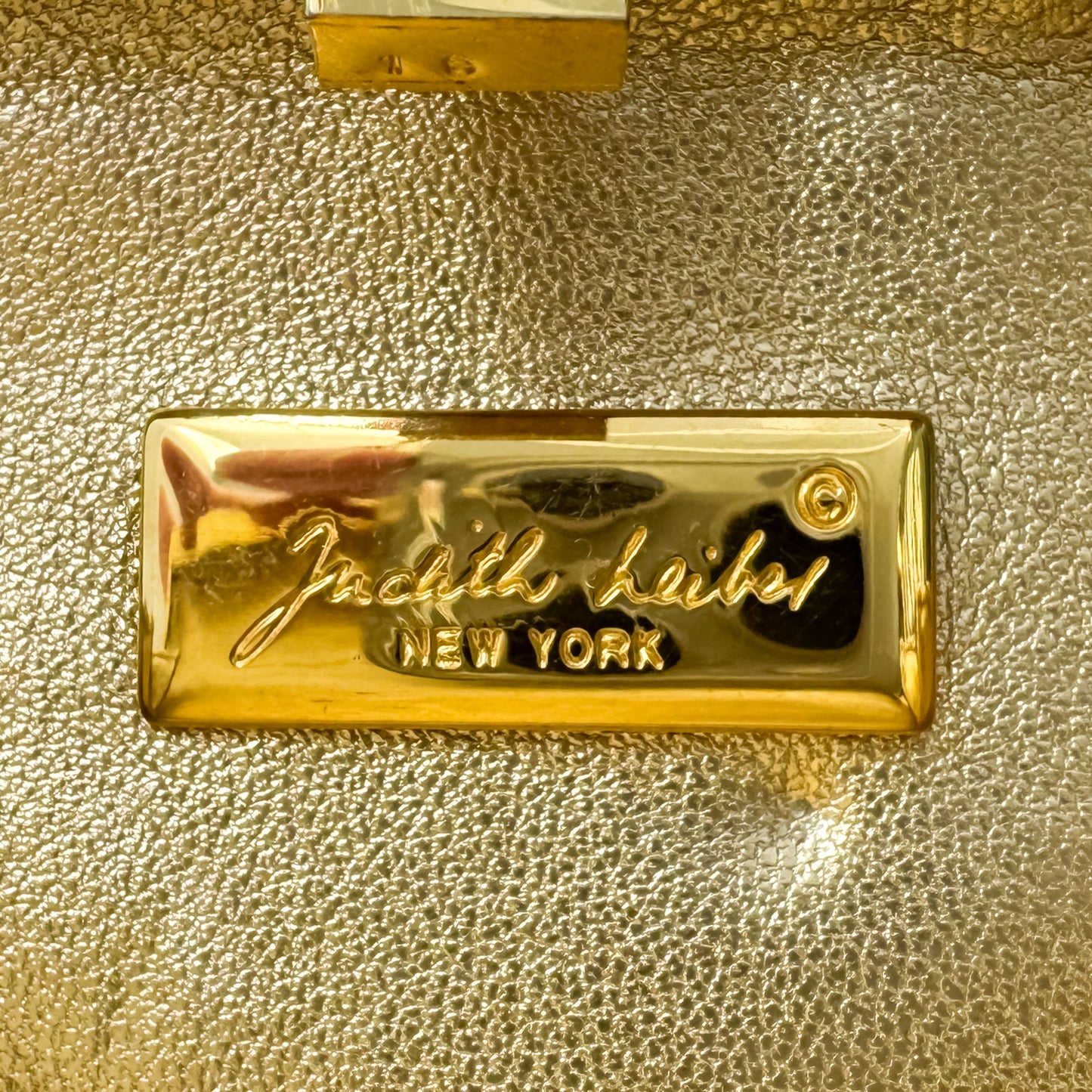Judith Leiber Vintage Gold Starburst Box Minaudiere Clutch Bag [Rare]