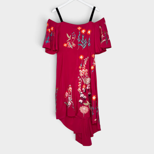 Temperley London Pink Embroidered Dress Large ~ AU14 [NEW]