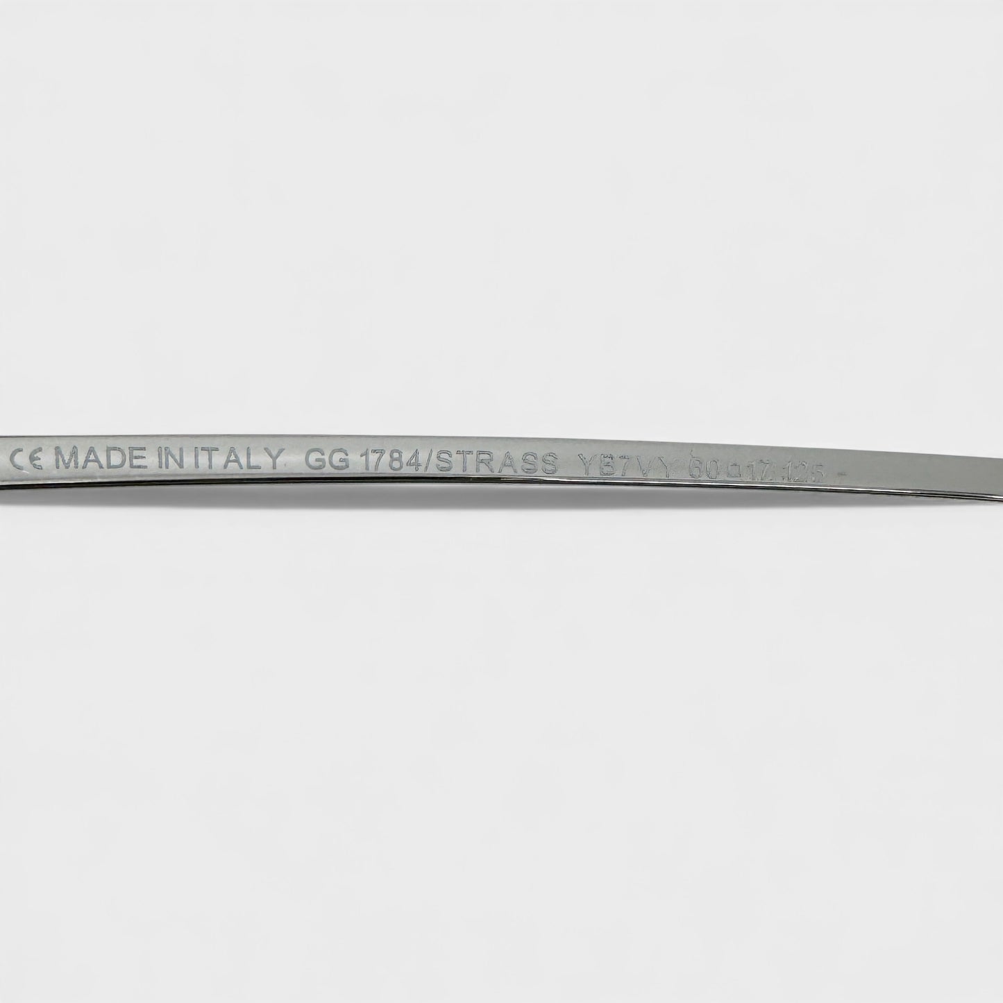 Gucci Vintage Rimless Purple Strass Logo Sunglasses GG1784/S