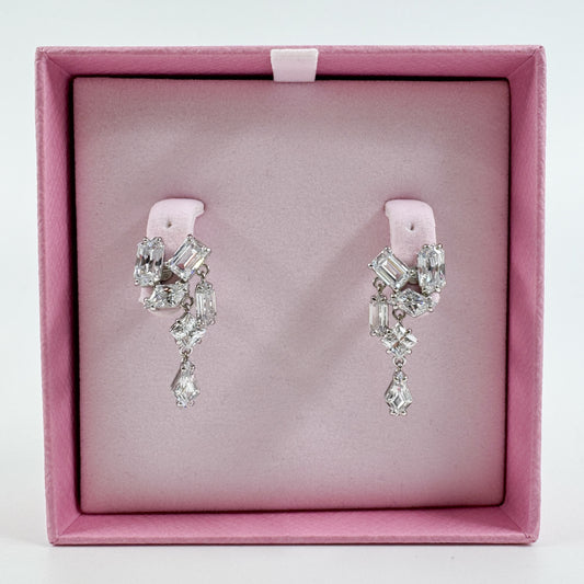 Swarovski Mesmera White Crystal Rhodium Plated Earrings [5665825]
