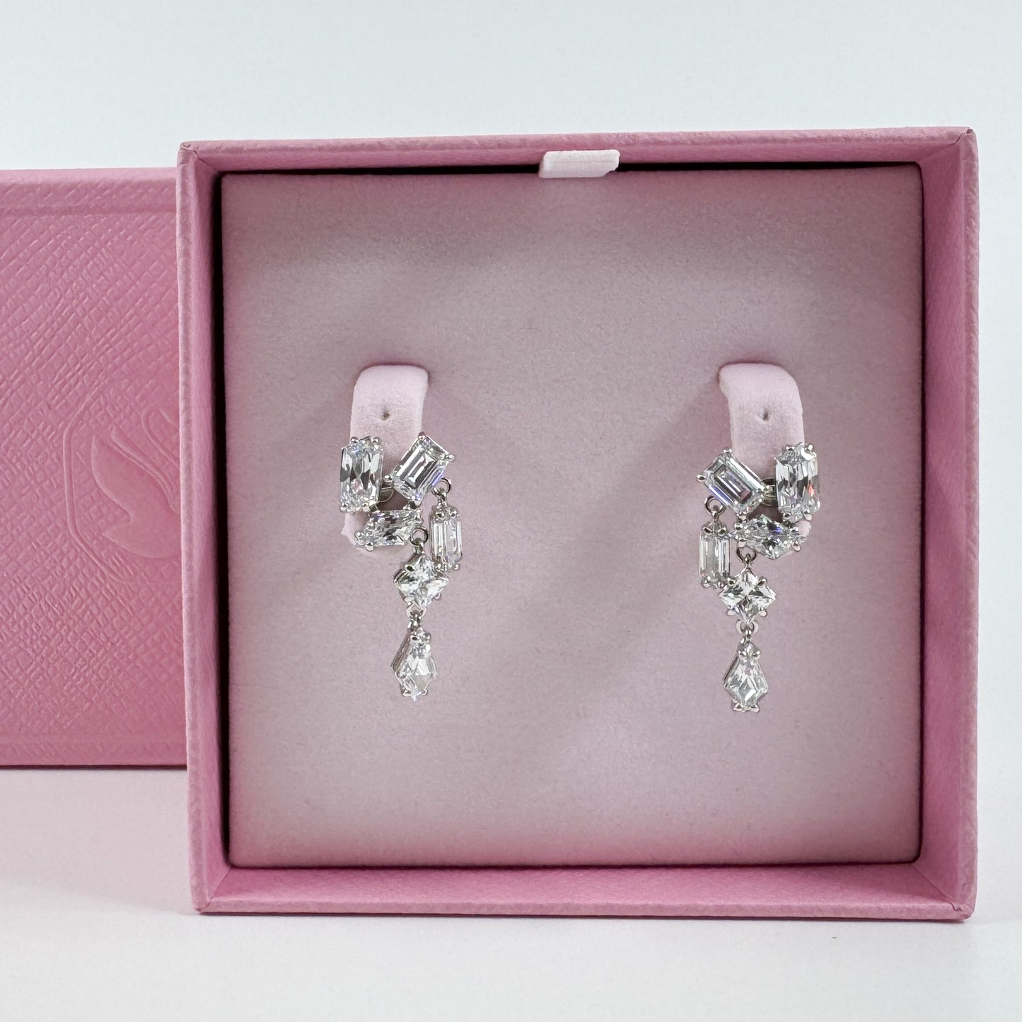 Swarovski Mesmera White Crystal Rhodium Plated Earrings [5665825]