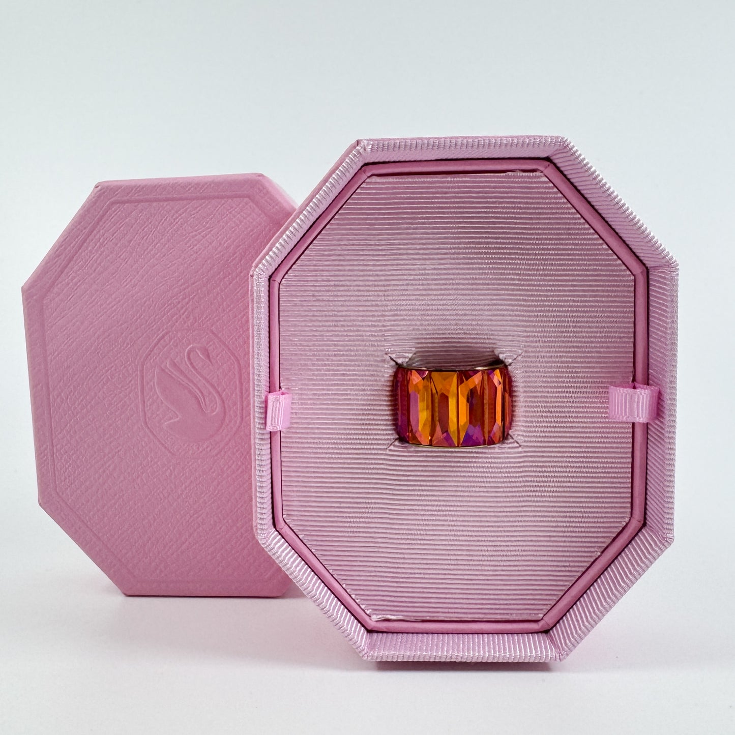 Swarovski Pink Orange Crystal Ring Size 58 [5607415]