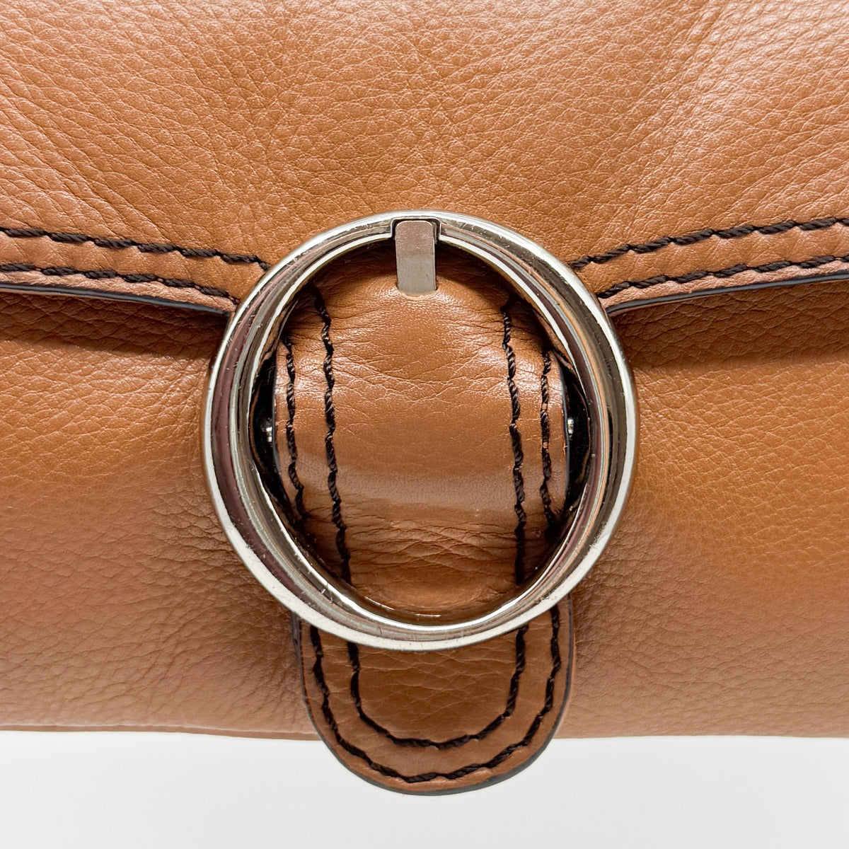 Oroton Y2K Tan Brown Leather Shoulder Bag