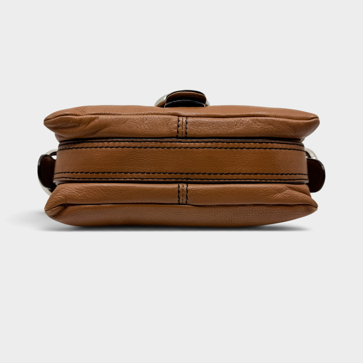 Oroton Y2K Tan Brown Leather Shoulder Bag