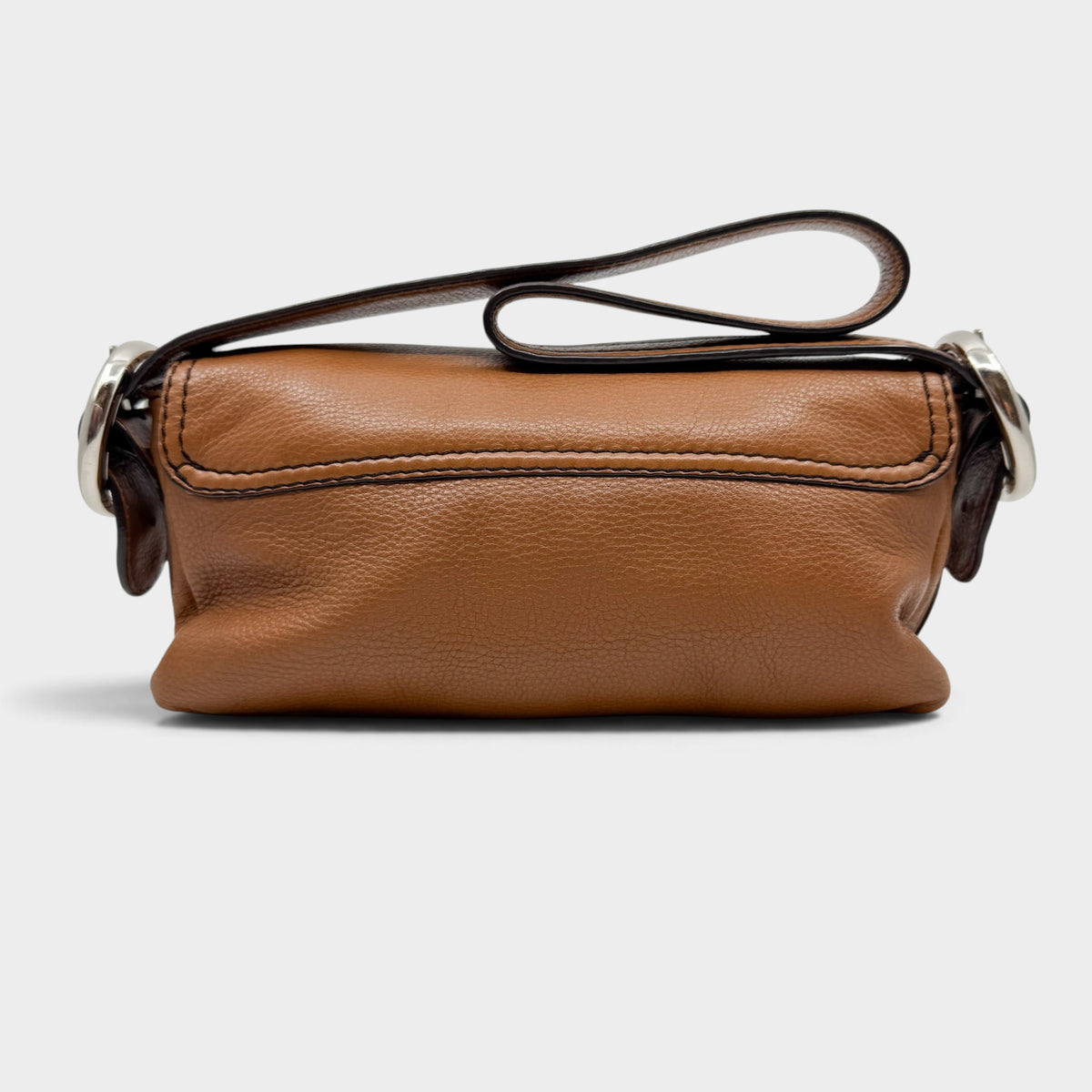 Oroton Y2K Tan Brown Leather Shoulder Bag