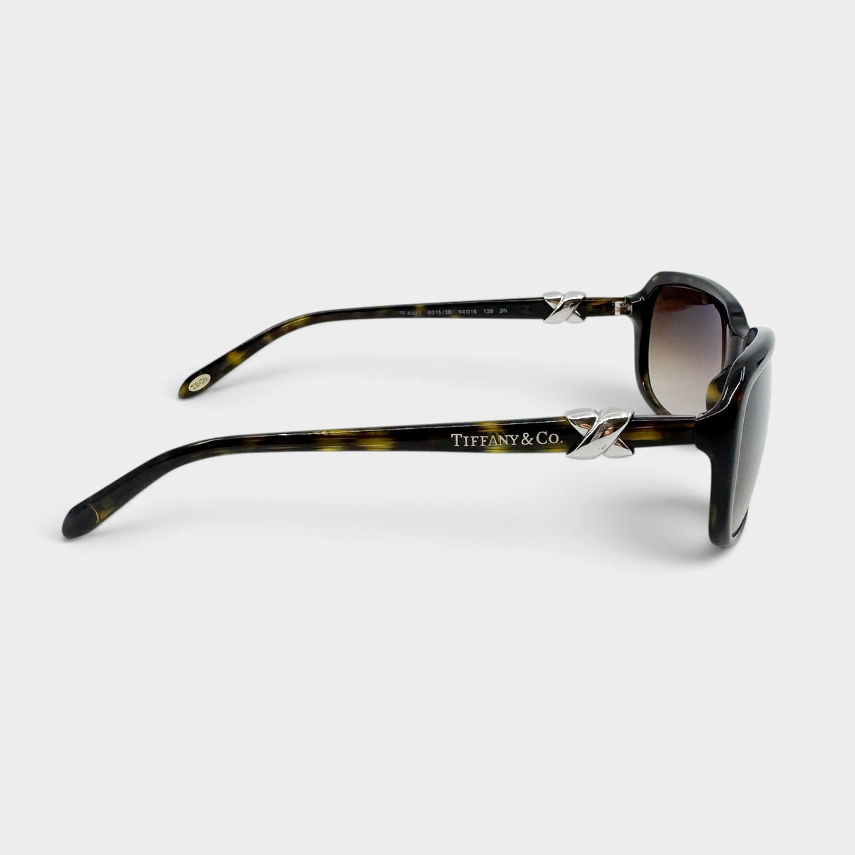 Tiffany & Co. Brown Tortoiseshell Rectangle Sunglasses [TF4023]