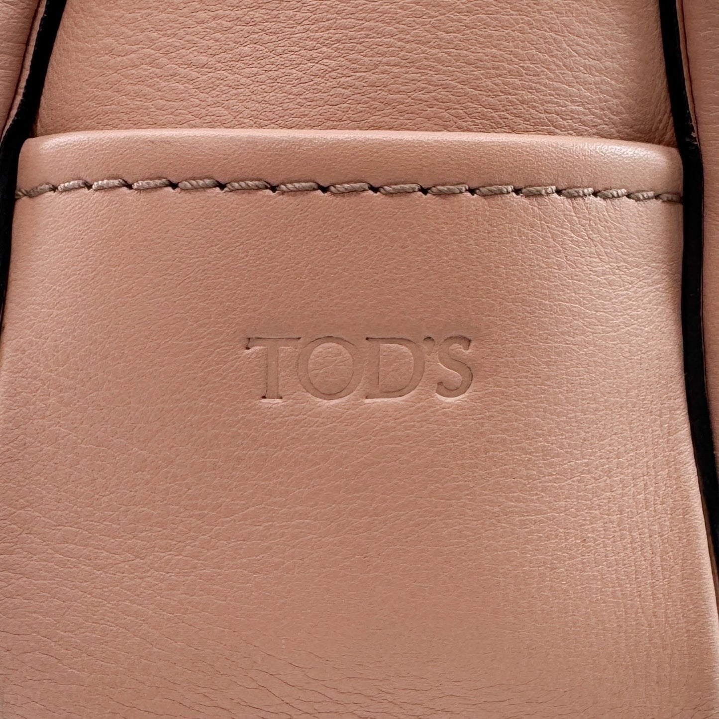 Tod's Peach Pink Leather Micky Hobo Shoulder Bag