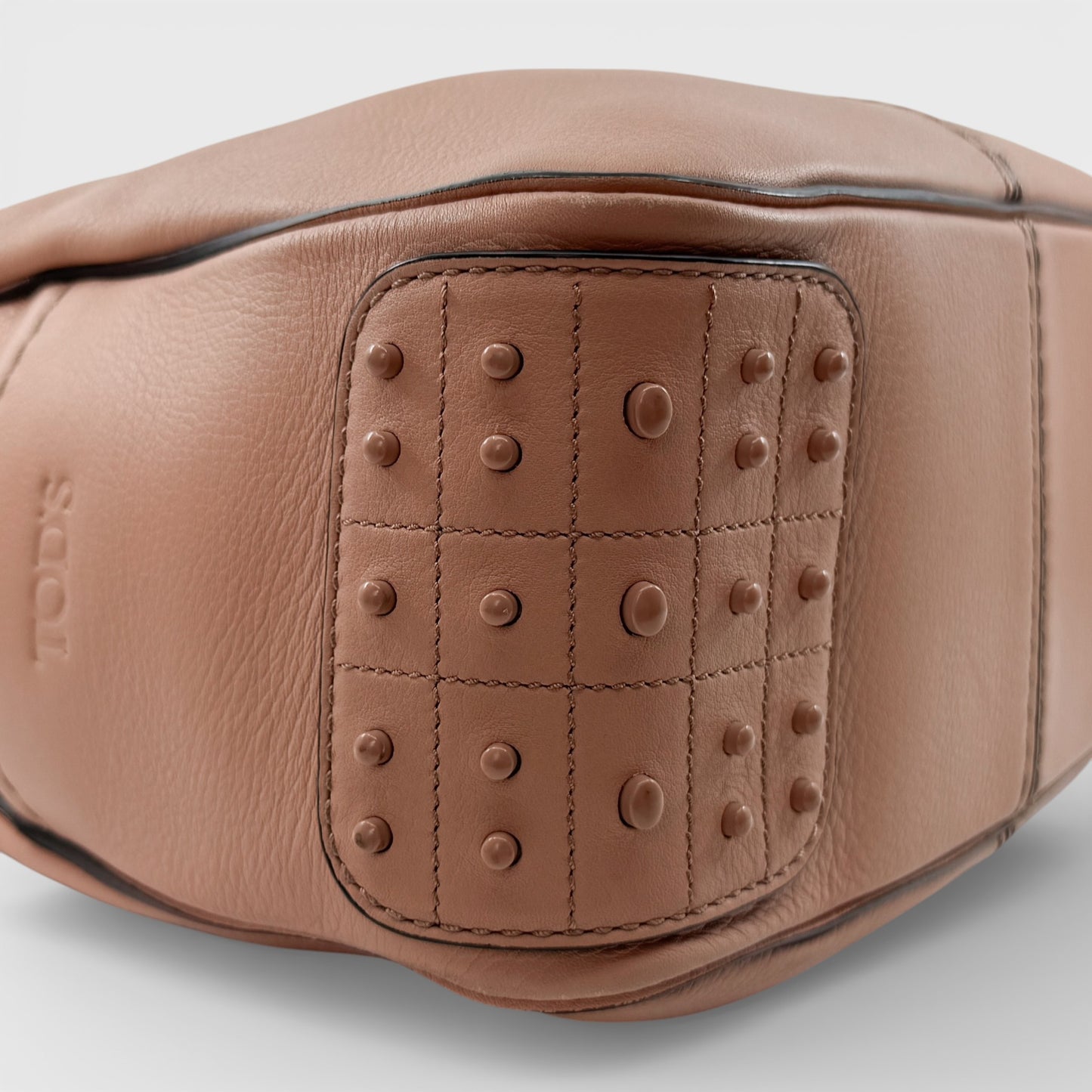 Tod's Peach Pink Leather Micky Hobo Shoulder Bag