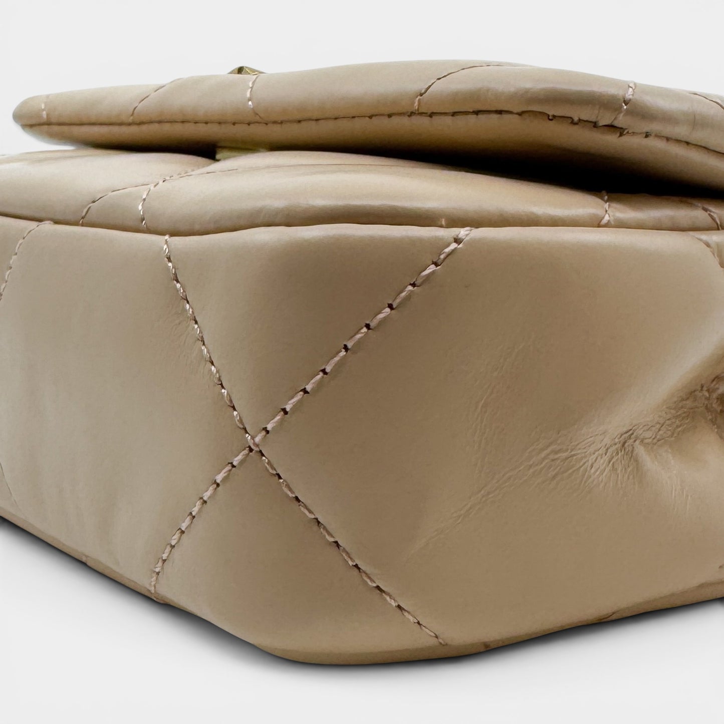 Tory Burch Apricot Leather Kira Diamond Quilt Mini Flap Bag [NEW]