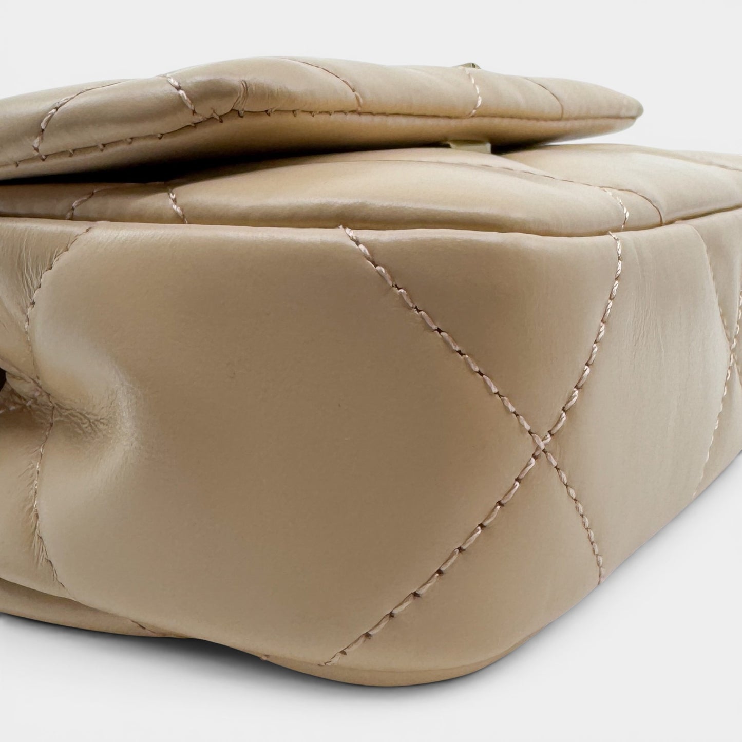 Tory Burch Apricot Leather Kira Diamond Quilt Mini Flap Bag [NEW]