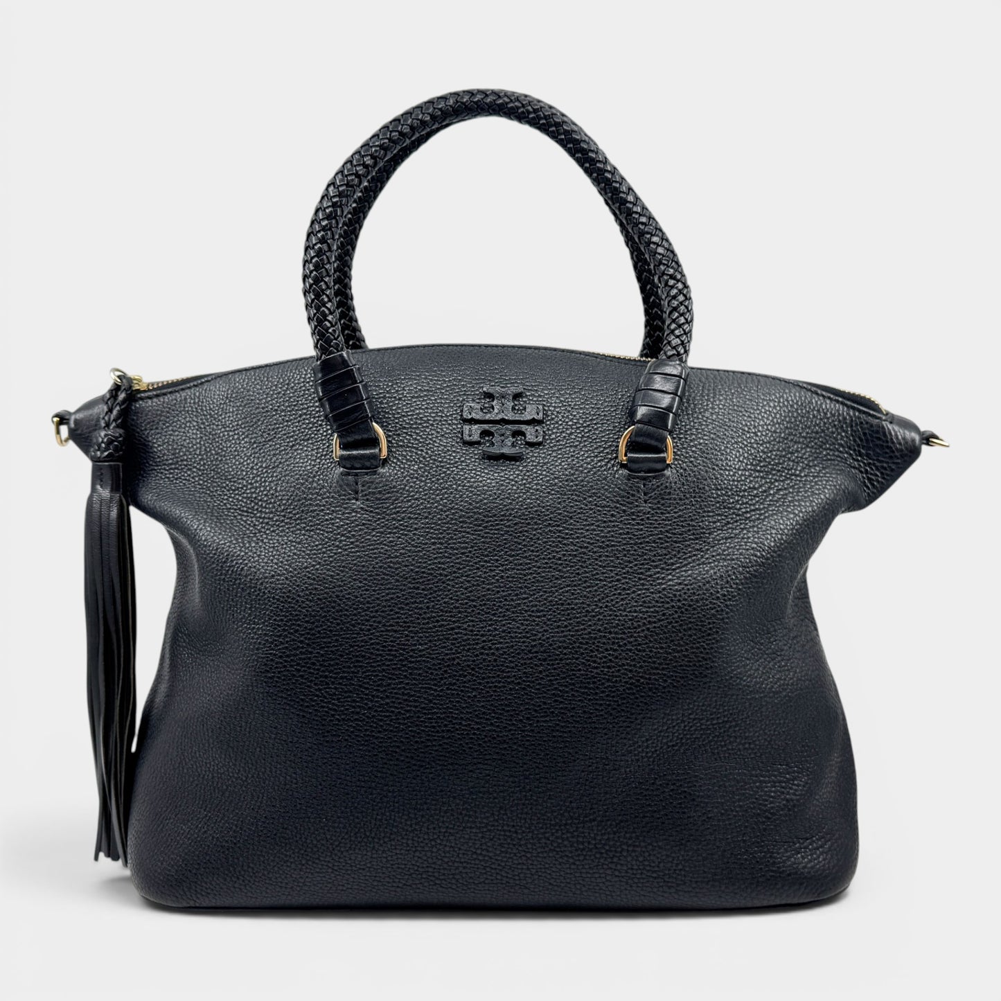 Tory Burch Black Leather Taylor Satchel Bag