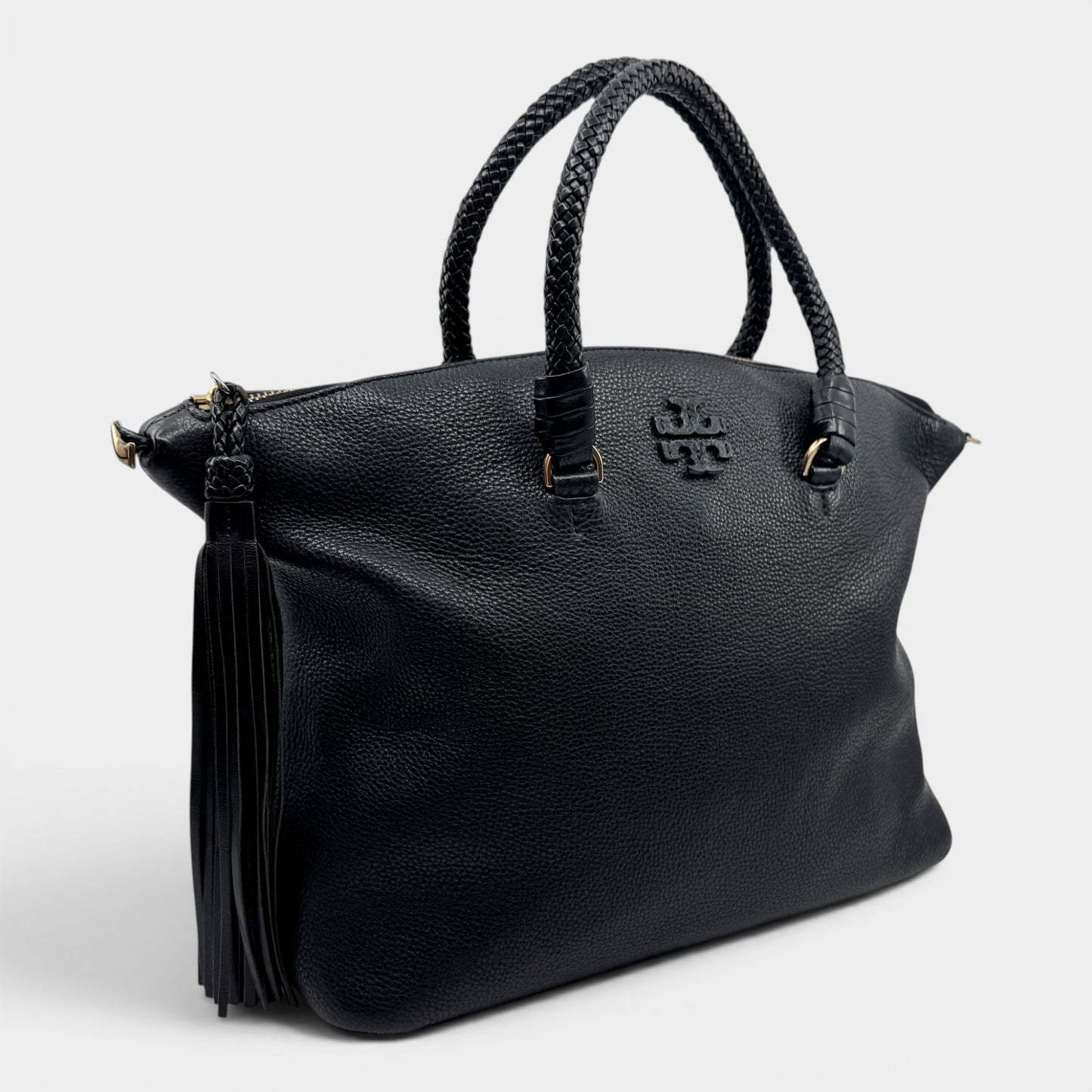 Tory Burch Black Leather Taylor Satchel Bag