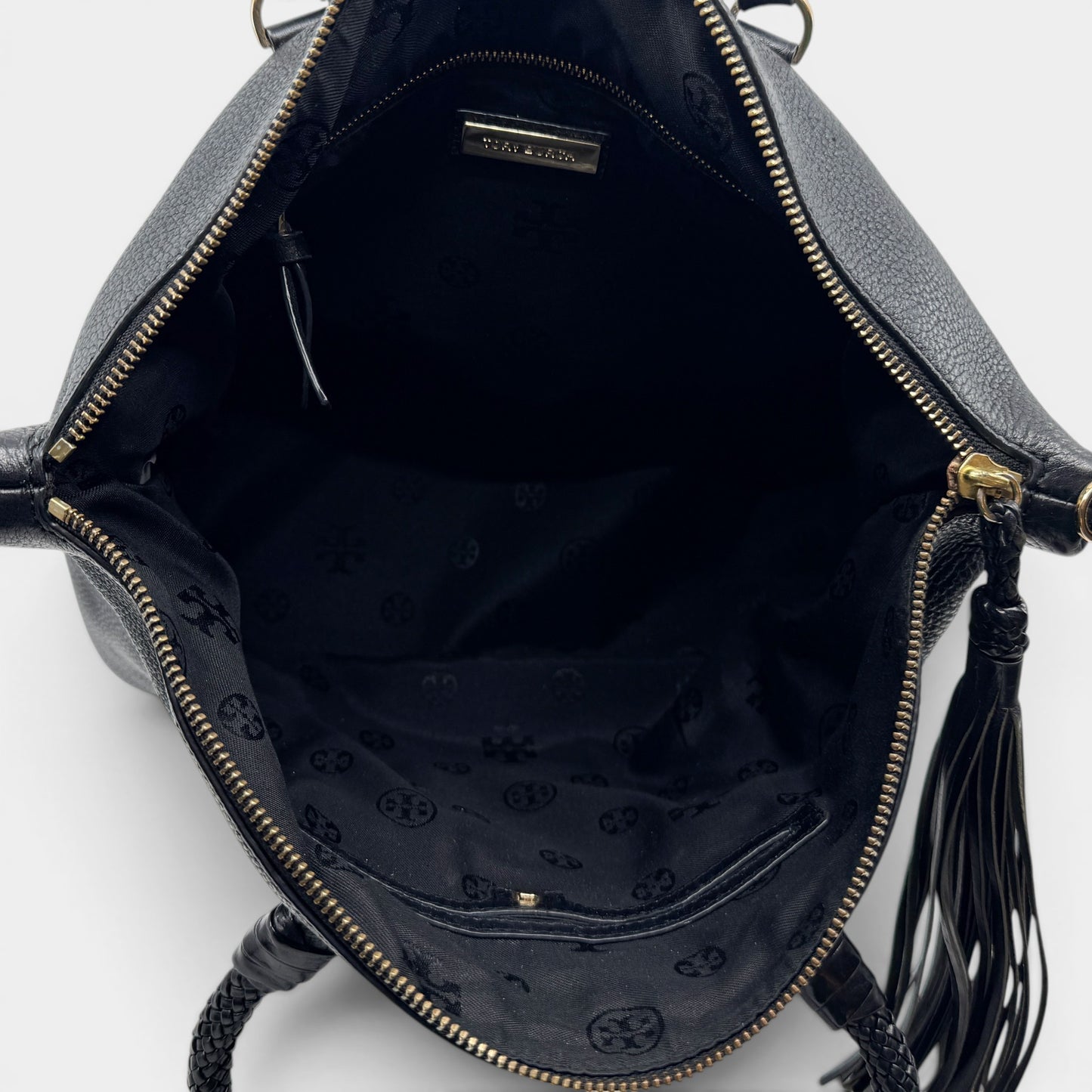 Tory Burch Black Leather Taylor Satchel Bag