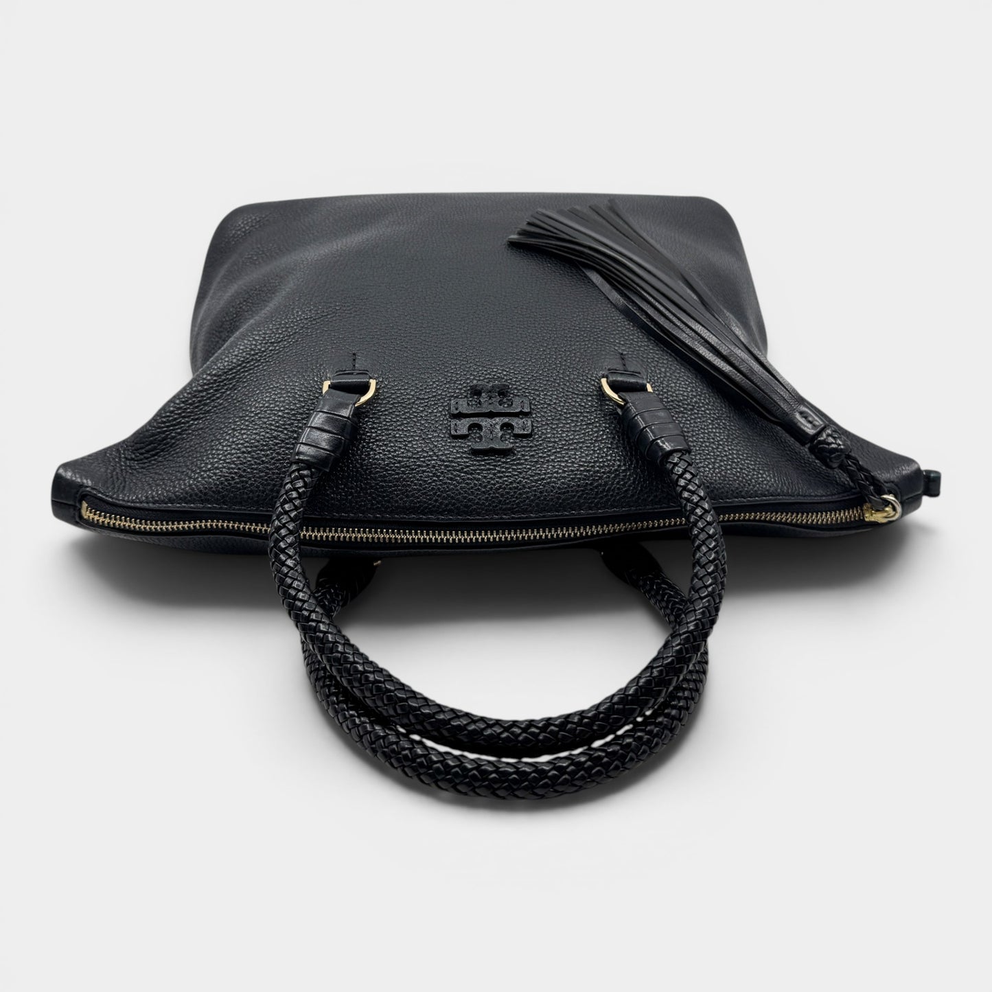 Tory Burch Black Leather Taylor Satchel Bag