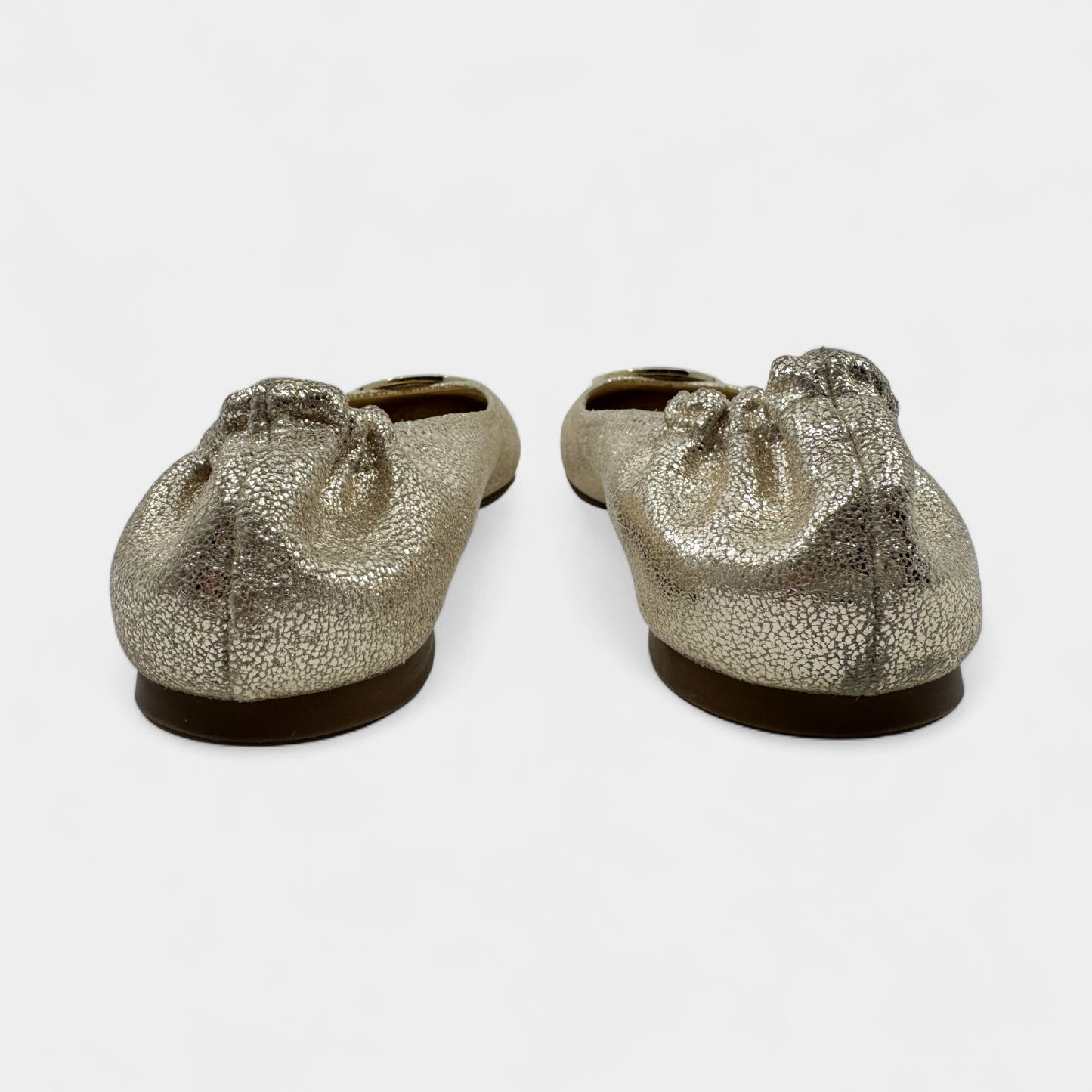 Tory Burch Gold Logo Ballet Flats Shoes AU8.5 ~ EU39