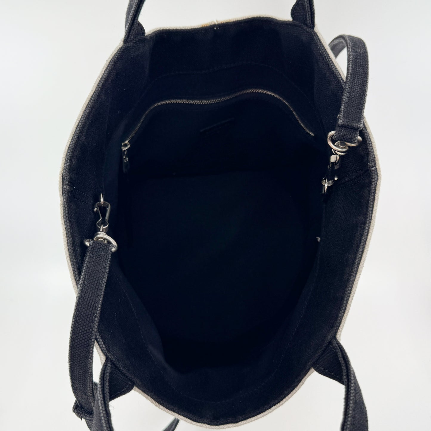 Balenciaga Black Natural Wave Small Bucket Tote Bag