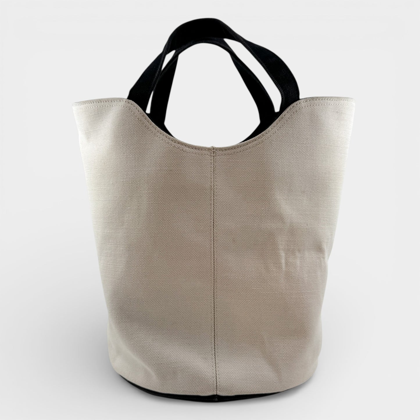 Balenciaga Black Natural Wave Small Bucket Tote Bag