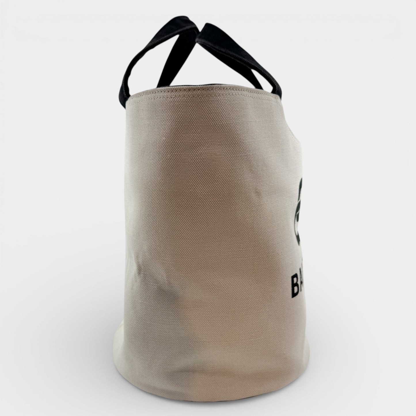 Balenciaga Black Natural Wave Small Bucket Tote Bag