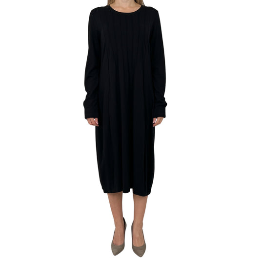 Trine Kryger Simonsen Black Jersey Pintuck Caroline Dress EU40 ~ AU12-14 [NEW]