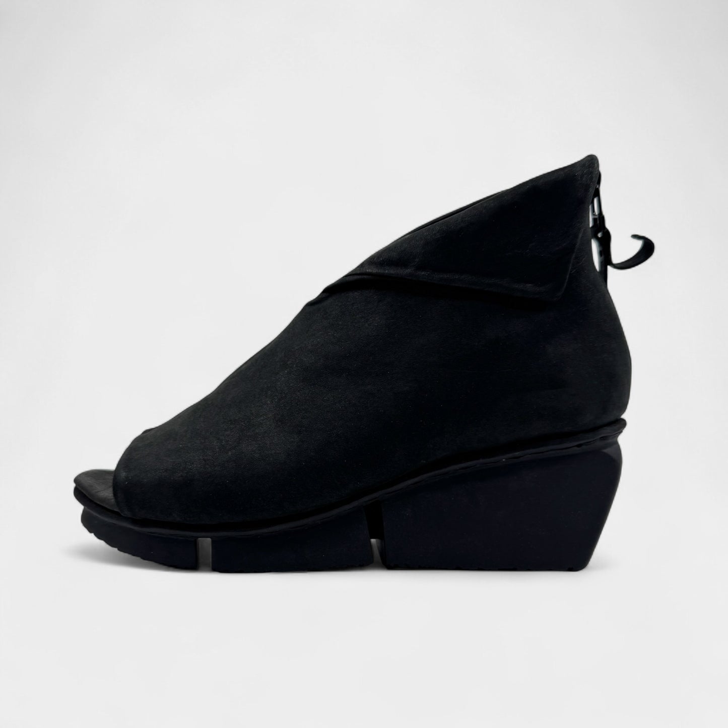 Trippen Galaxy Black Open Toes Wedge Ankle Boots EU40 ~ AU9