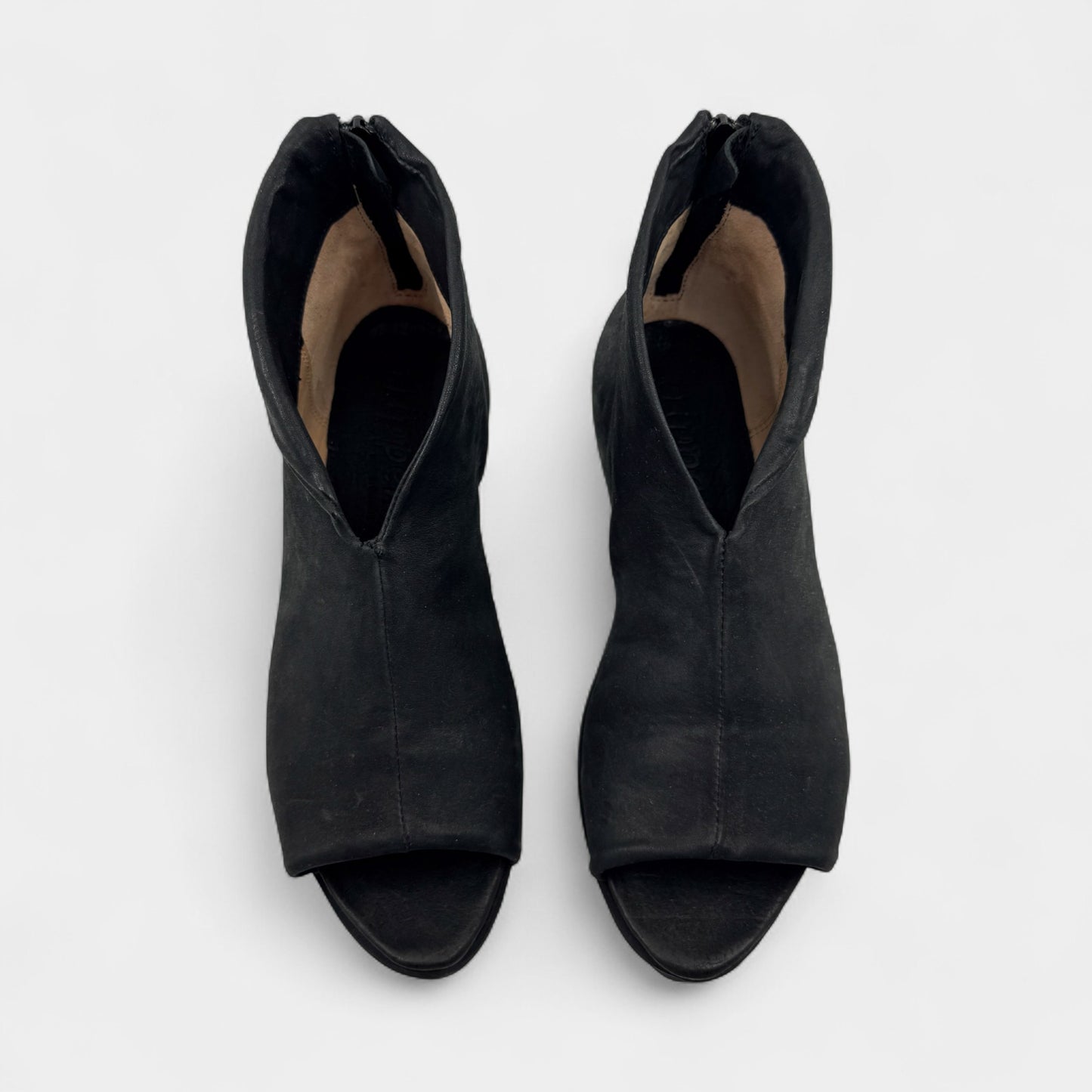 Trippen Galaxy Black Open Toes Wedge Ankle Boots EU40 ~ AU9