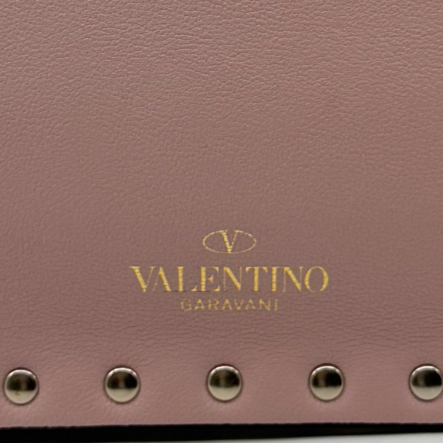 Valentino Garavani Pink Poudre Leather Rockstud Envelope Clutch Bag