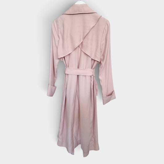 Viktoria & Woods Light Pink Bamboo Blend Trench Coat 1 ~ Small