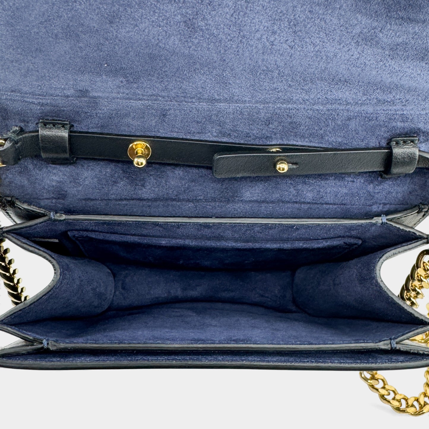 Victoria Beckham Black Half Moon Crossbody Bag