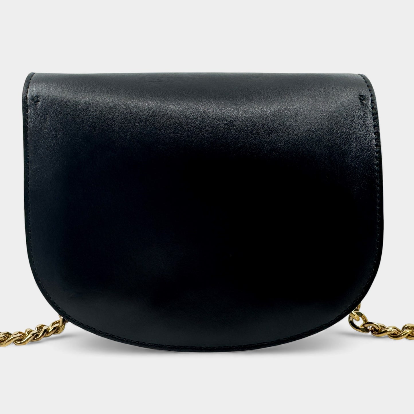 Victoria Beckham Black Half Moon Crossbody Bag
