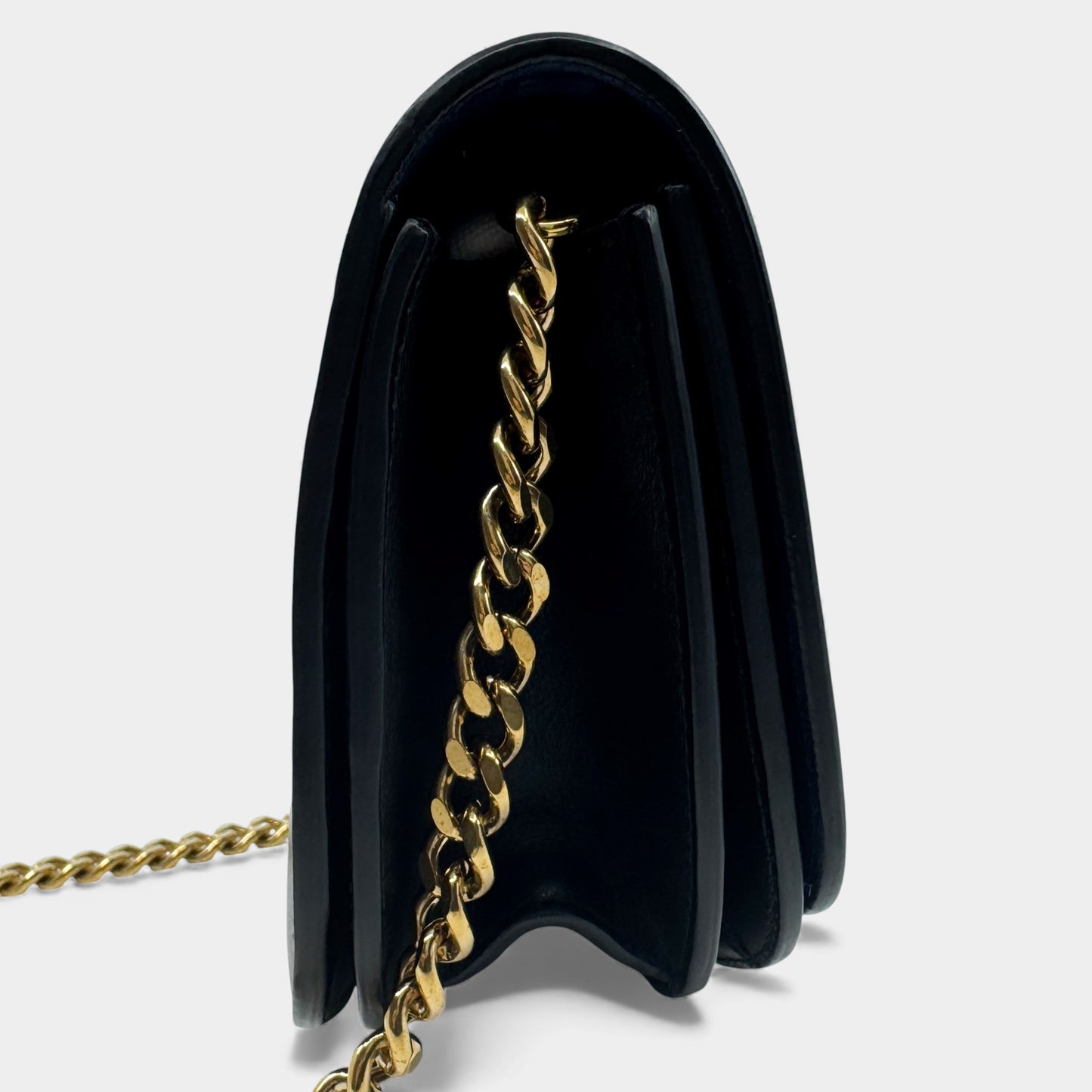 Victoria Beckham Black Half Moon Crossbody Bag