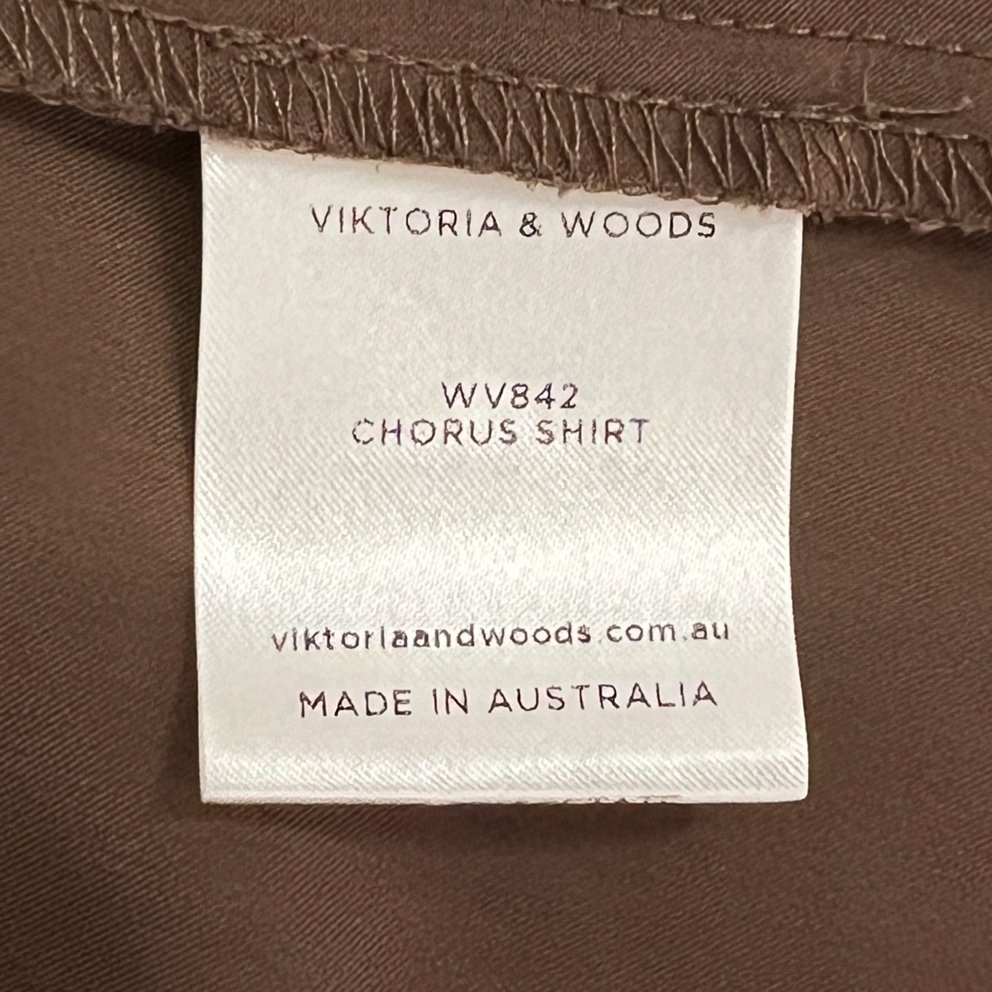 Viktoria & Woods Chocolate Cupro Chorus Shirt & Sash AU8 to AU10 ~ 1