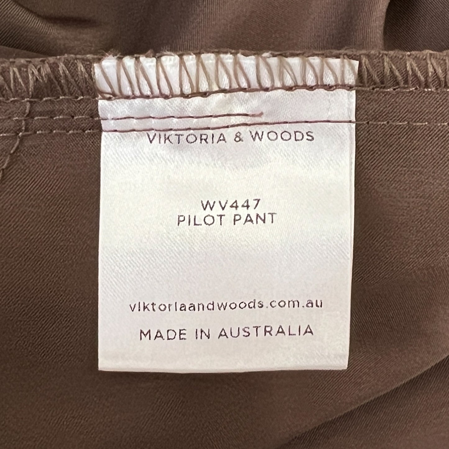 Viktoria & Woods Chocolate Cupro Pilot Pants AU12 ~ 3