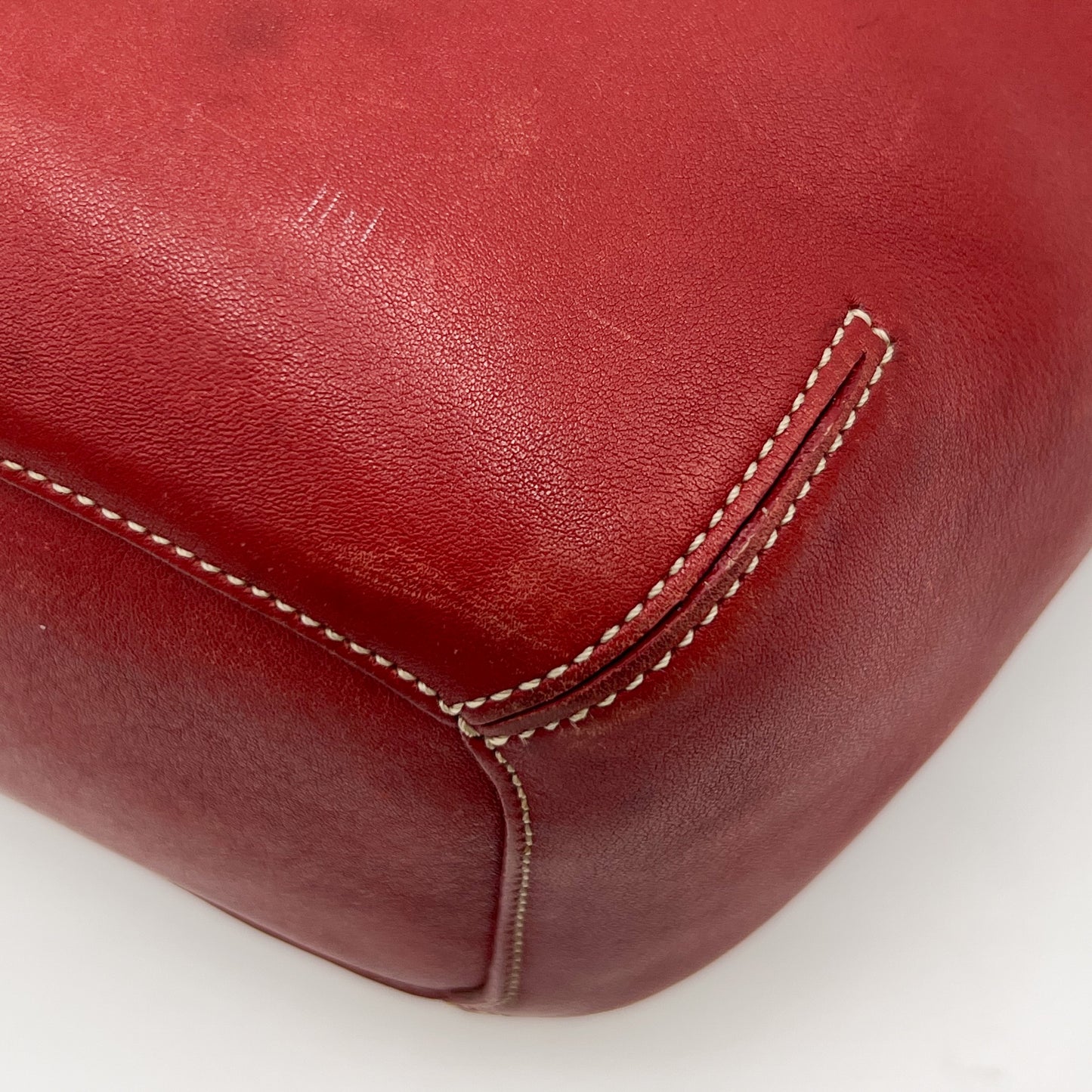 Coach Vintage Y2K Red Leather Duffle Sac Bucket Shoulder Bag [9186]