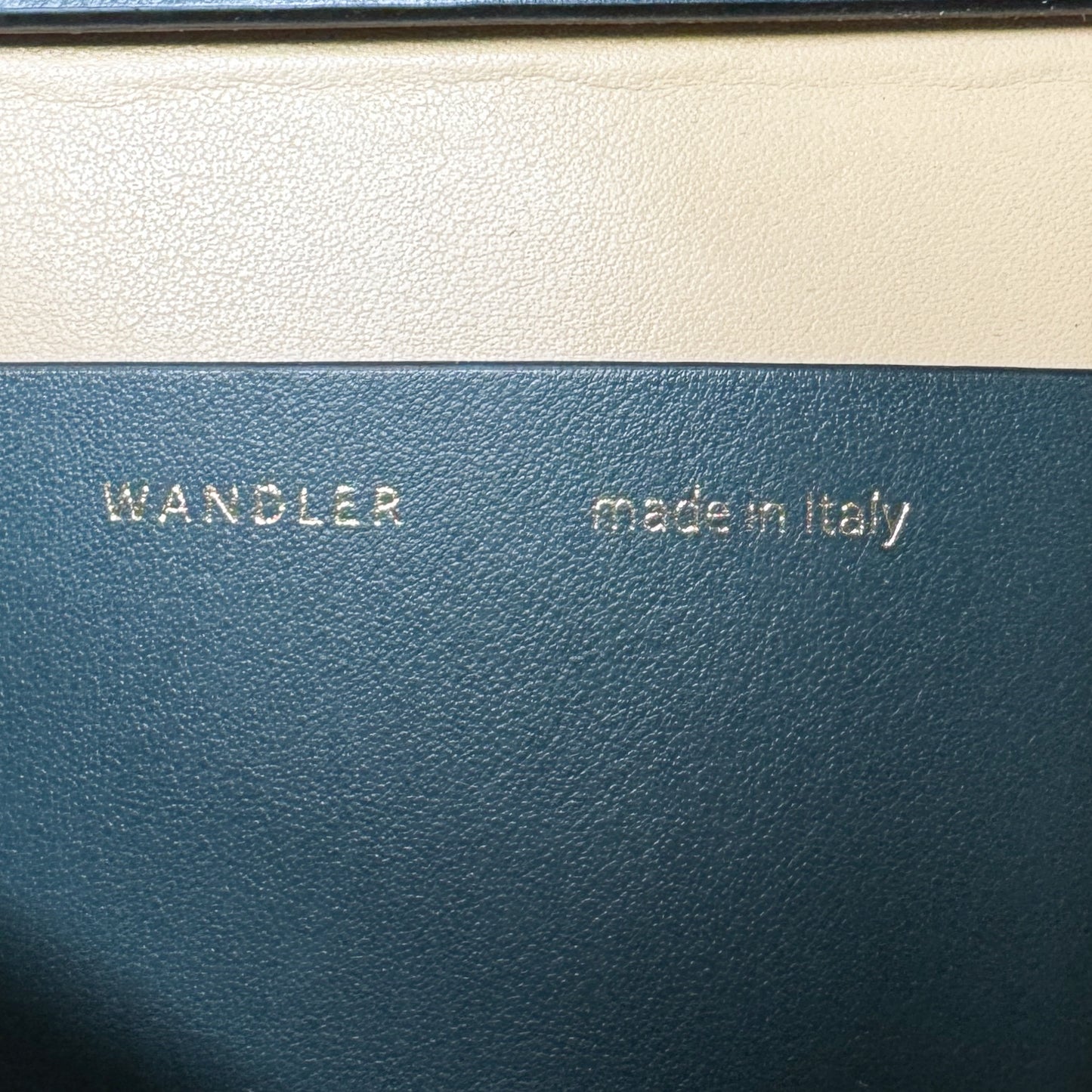 Wandler Teal Leather Medium Hortensia Crossbody Handbag