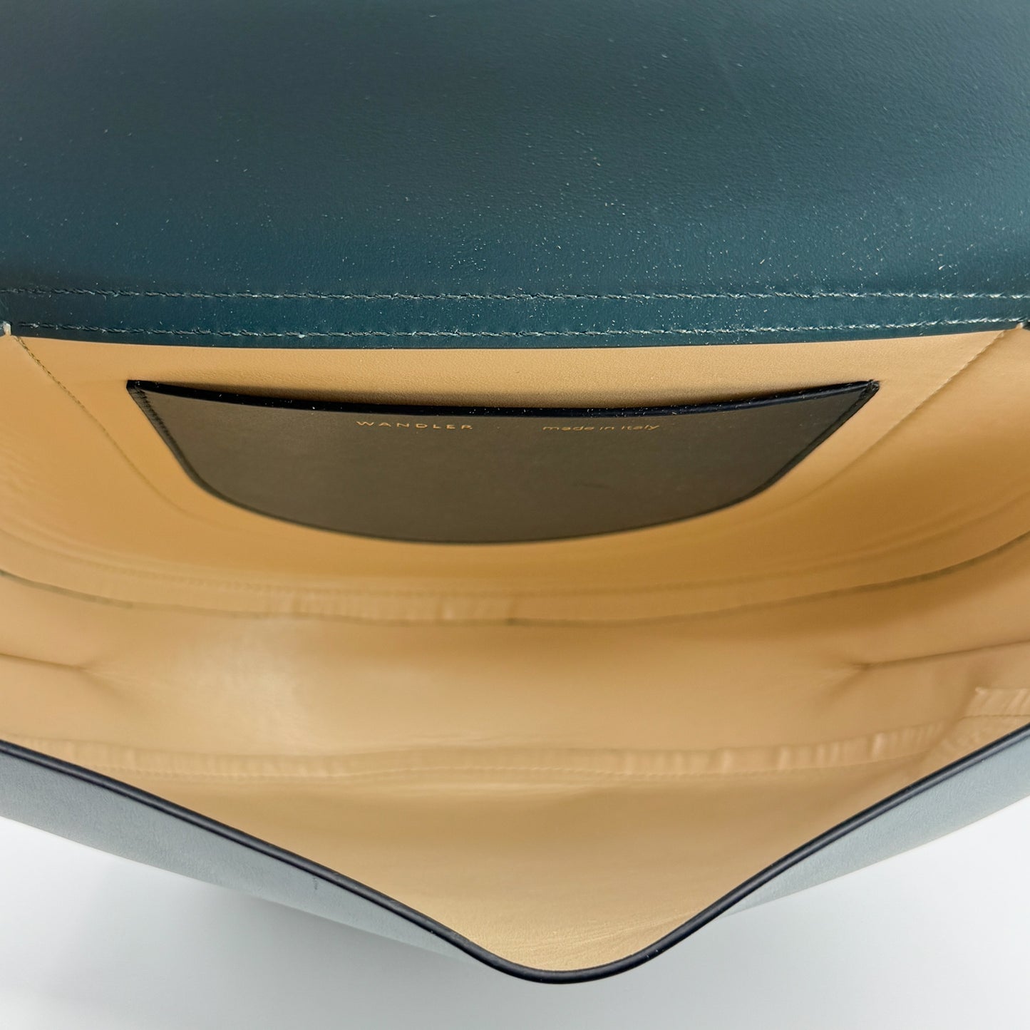 Wandler Teal Leather Medium Hortensia Crossbody Handbag