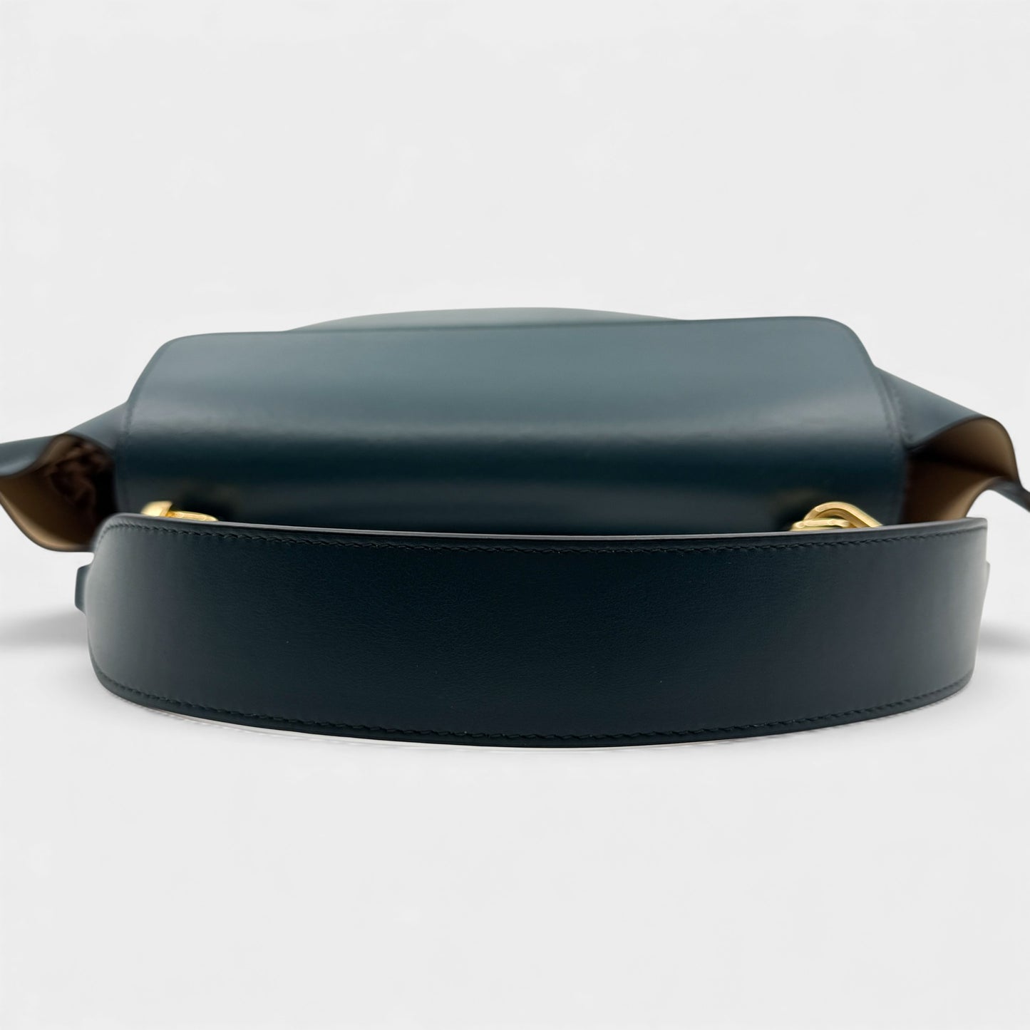 Wandler Teal Leather Medium Hortensia Crossbody Handbag