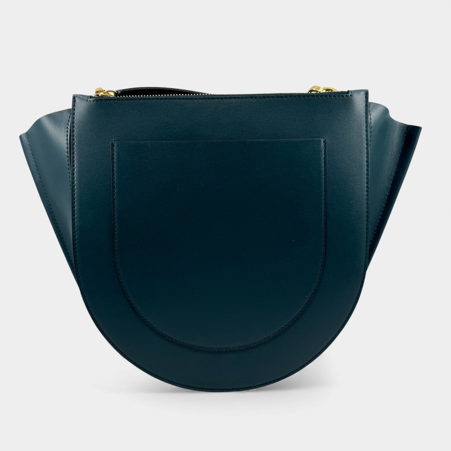 Wandler Teal Leather Medium Hortensia Crossbody Handbag