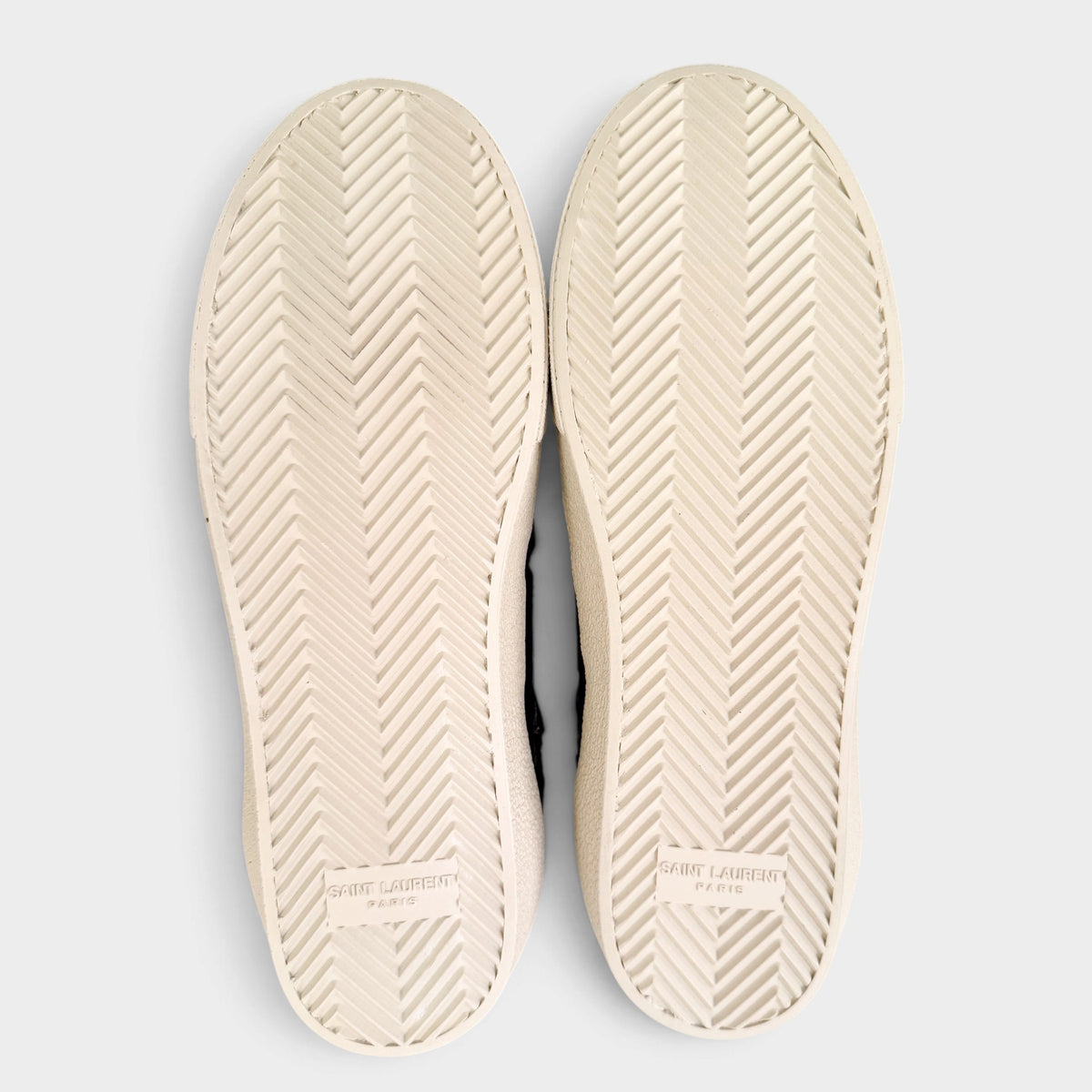 Saint Laurent Court Classic White Leather Black Star Sneakers EU41 ~ AU10