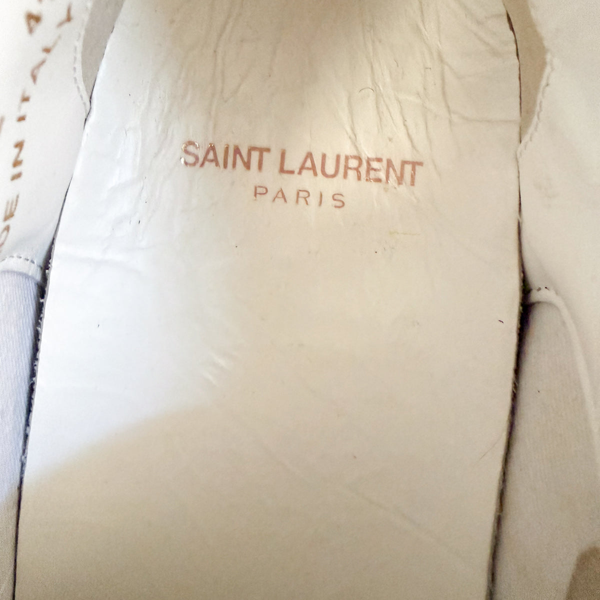 Saint Laurent Court Classic White Leather Black Star Sneakers EU41 ~ AU10
