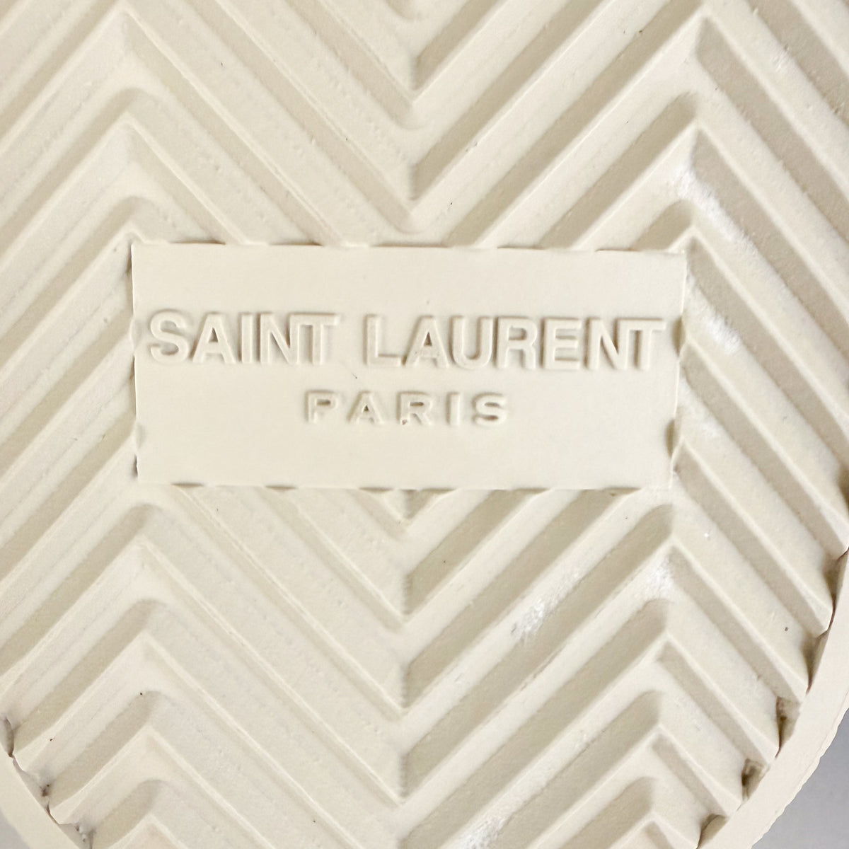 Saint Laurent Court Classic White Leather Black Star Sneakers EU41 ~ AU10
