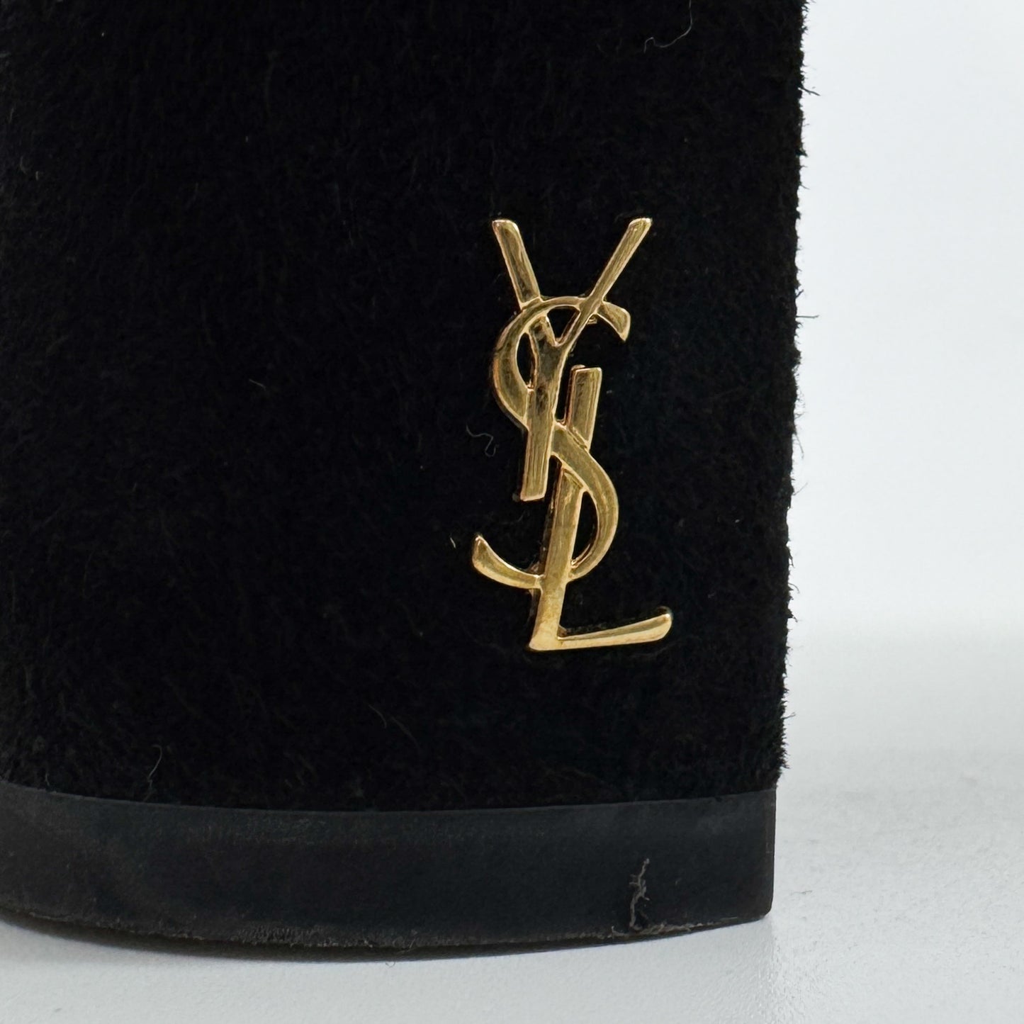 Saint Laurent YSL Black Suede LouLou 95 Ankle Boots EU39 ~ AU8