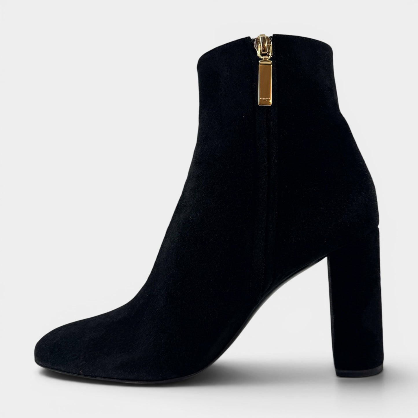 Saint Laurent YSL Black Suede LouLou 95 Ankle Boots EU39 ~ AU8