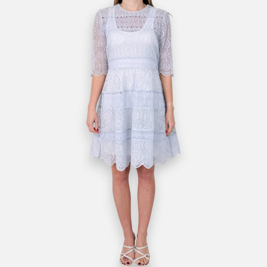 Zimmermann Blue Jasmine Adorn Embroidered Bell Dress 2 ~ AU10